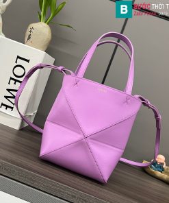 Túi xách Loewe Fold cao cấp da bò màu tím size 16.5cm