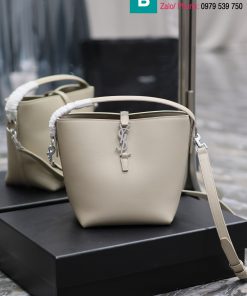 Túi xách Saint Laurent cao cấp da bê màu ghi size 17cm