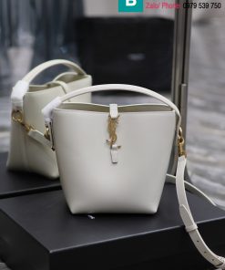 Túi xách Saint Laurent cao cấp da bê màu trắng size 17cm