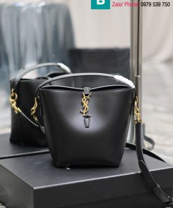 Túi xách Saint Laurent cao cấp da bê màu đen size 17cm