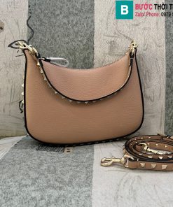 Túi xách Valentino Gravani Rockstud cao cấp da bò màu ghi size 25cm
