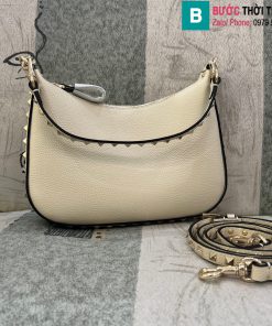 Túi xách Valentino Gravani Rockstud cao cấp da bò màu trắng size 25cm