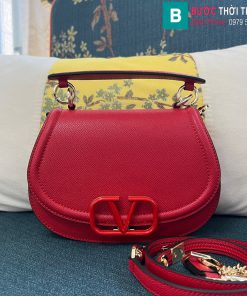 Túi xách Valentino Gravani Vsling cao cấp da bò màu đỏ size 22cm