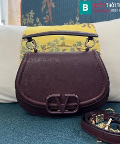Túi xách Valentino Gravani Vsling cao cấp da bò màu nâu thẫm size 22cm