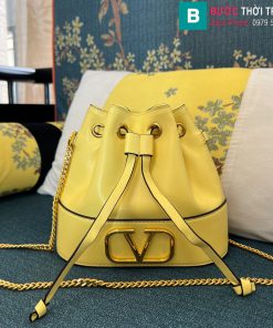 Túi xách Valentino Vlogo Signature cao cấp da cùu màu vàng size 20cm