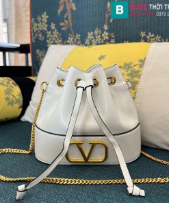 Túi xách Valentino Vlogo Signature cao cấp da cùu màu trắng size 20cm