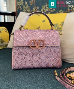 Túi xách Valentino Vsling cao cấp da bê màu tím nhạt size 19cm