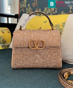 Túi xách Valentino Vsling cao cấp da bê màu nude size 19cm