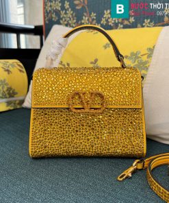 Túi xách Valentino Vsling cao cấp da bê màu vàng size 19cm