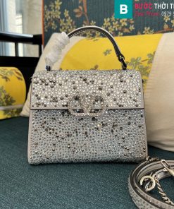 Túi xách Valentino Vsling cao cấp da bê màu trắng size 19cm