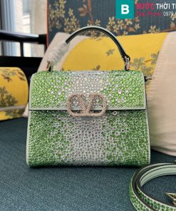 Túi xách Valentino Vsling cao cấp da bê màu xanh lá nhạt size 19cm