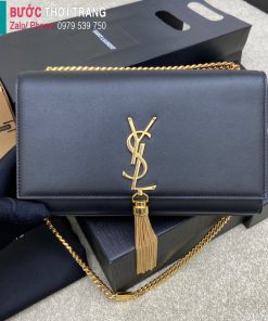 Túi xách YSL Kate cao cấp da bê màu đen size 24cm