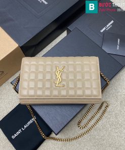 Túi xách YSL Le Cassander Matelass É Car cao cấp da bò màu ghi size 23cm