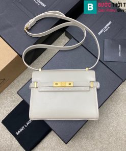 Túi xách YSL Mahattan Mini cao cấp da bò màu trắng size 19cm