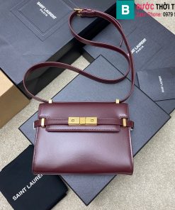 Túi xách YSL Mahattan Mini cao cấp da bò màu đỏ đô size 19cm