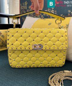 Túi đeo chéo Valentino cao cấp da cừu màu vàng size 24cm
