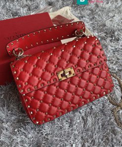 Túi đeo chéo Valentino cao cấp da cừu màu đỏ size 24cm