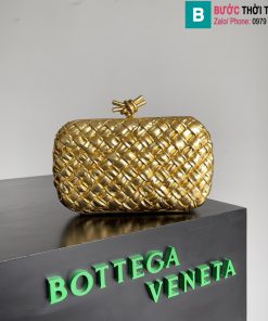 Ví cầm tay Bottega Veneta Knot cao cấp da cừu màu vàng size 20.5cm