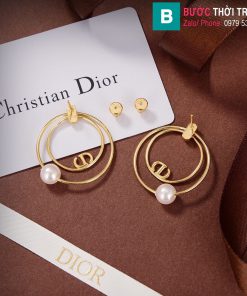 Bông tai Dior ngọc trai chữ Dior