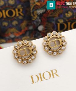 Bông tai Dior kim cương chữ CD