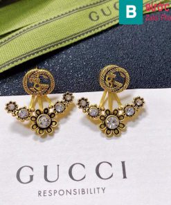 Bông tai Gucci kim cương chữ GG