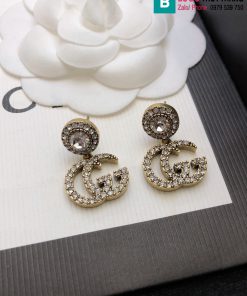 Bông tai Gucci kim cương chữ GG