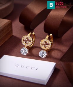 Bông tai Gucci kim cương chữ GG