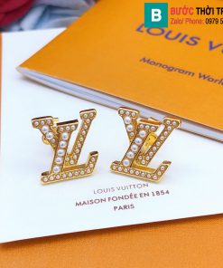 Bông tai Louis Vuitton chữ LV