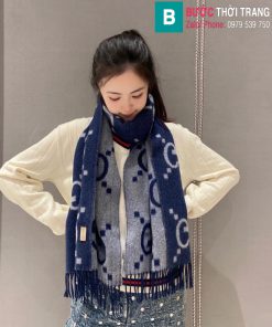 Khăn choàng Gucci vải jacquard cashmere