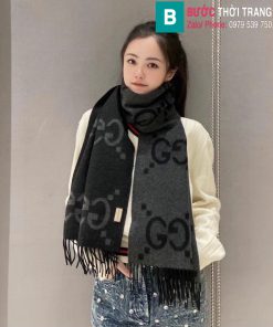 Khăn choàng Gucci vải jacquard cashmere