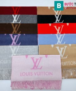 Khăn choàng Louis vuitton canvas màu đen size 45x180cm