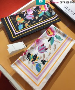 Khăn choàng vuông Gucci cashmere size 90x90cm
