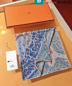 Khăn choàng vuông Hermes vải cashmere size 70x70cm