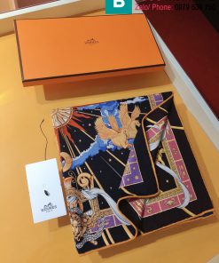 Khăn choàng vuông Hermes vải cashmere size 70x70cm