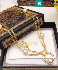 Vòng cổ Dior ngọc trai mặt tròn