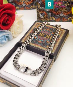 Vòng cổ Dior mặt tròn mặt CD