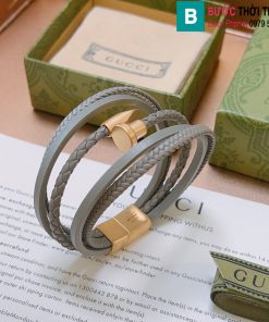Vòng tay Gucci da bò đan