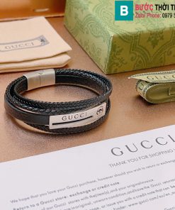 Vòng tay Gucci da bò đan