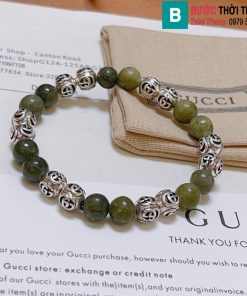 Vòng tay Gucci Anger Forest hạt bạc và pha lê