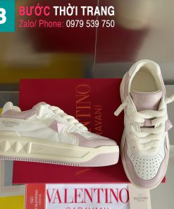 Giày thể thao Valentino PinkPp độn đế 6cm màu trắng hồng