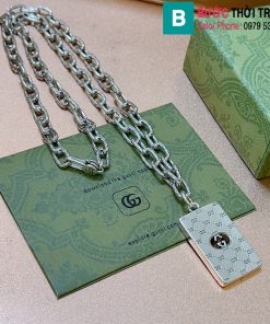 Vòng cổ Gucci mặt chữ nhật GG