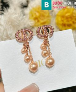 Bông tai Dior ngọc trai tua rua CD cao cấp