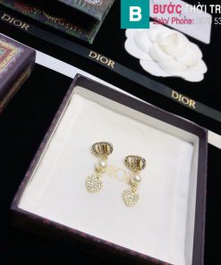 Bông tai Dior trái tim CD cao cấp