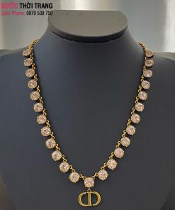 Vòng cổ Dior kim cương màu hồng CD cao cấp