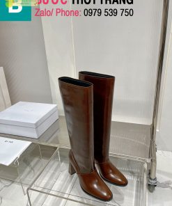 Boot By-ga da bóng cao cấp màu nâu thanh lịch cao 9cm