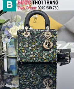 Túi xách Dior Lady đính hạt màu xanh lá size 20cm cực đẹp