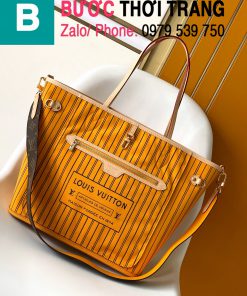 Túi xách Neverfull Bandoulière màu vàng có thể sử dụng 2 mặt size 31cm