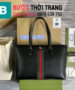 Túi xách siêu cấp Gucci Tote cỡ trung màu đen size 38cm - 631685