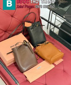 Túi xách Miu Miu đeo chéo bản super size 14x19cm màu nâu, đen và nâu bò