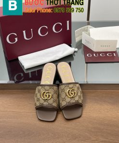 Dép bệt gucci nhiều màu, vải canvas sang trọng